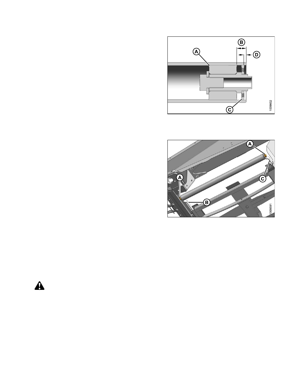 Installing side draper idler roller, Side draper drive roller, Removing side draper drive roller | Danger | MacDon FD75 OM User Manual | Page 357 / 448