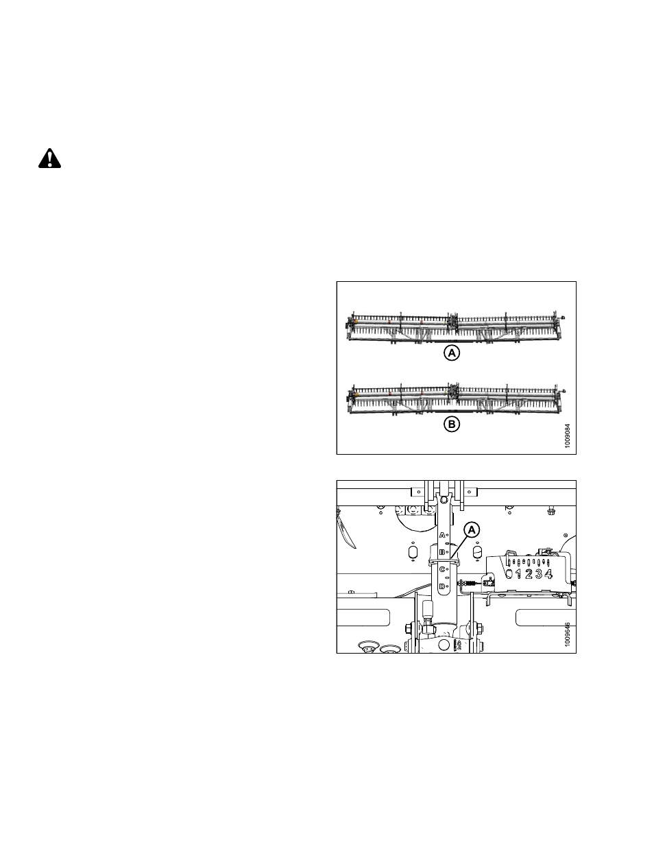 14checking and adjusting header wing balance, 1checking wing balance, Checking and adjusting header wing balance | Checking wing balance, 14 checking, 14 checking and adjusting header wing balance, Caution, 1 checking wing balance | MacDon FD75 OM User Manual | Page 404 / 448