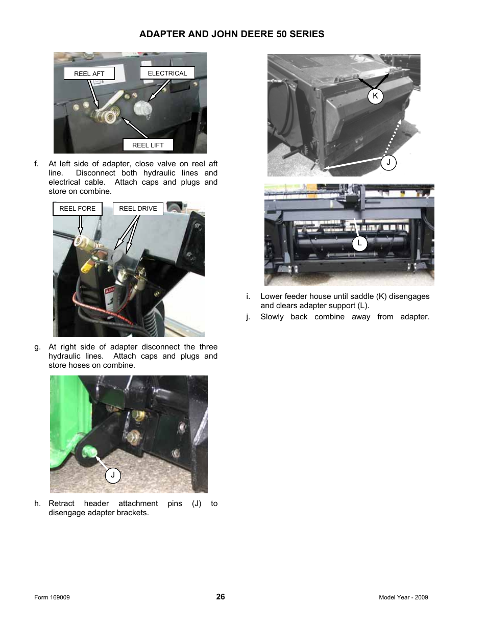 Adapter and john deere 50 series | MacDon CA20 Operators Manual User Manual | Page 28 / 100