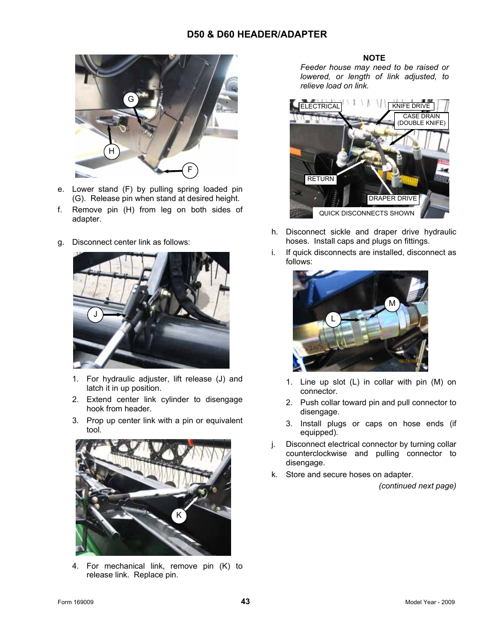 D50 & d60 header/adapter | MacDon CA20 Operators Manual User Manual | Page 45 / 100