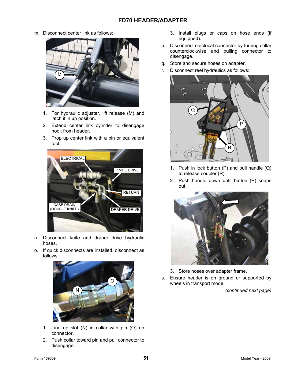 Fd70 header/adapter | MacDon CA20 Operators Manual User Manual | Page 53 / 100
