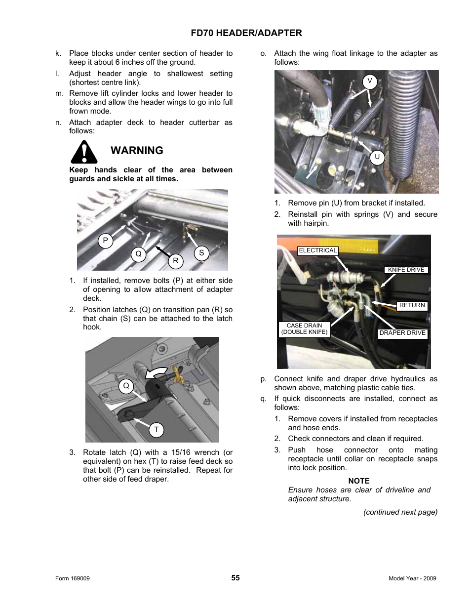 Warning | MacDon CA20 Operators Manual User Manual | Page 57 / 100