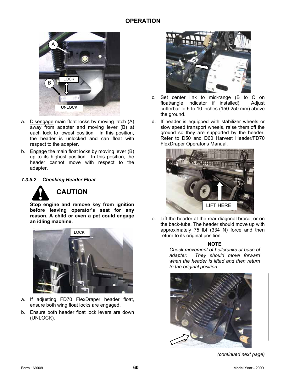 Caution | MacDon CA20 Operators Manual User Manual | Page 62 / 100