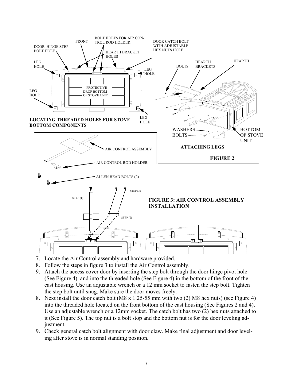 Figure 2, Figure 3: air control assembly installation | New Buck Corporation 21 User Manual | Page 9 / 27