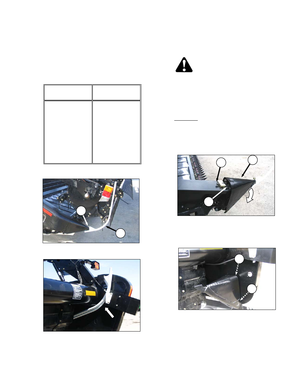 Danger | MacDon FD70 for Combine Operators User Manual | Page 109 / 246