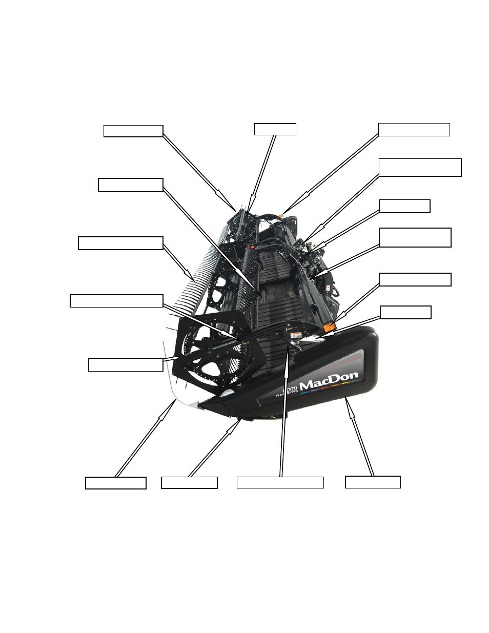 5 component identification, 1 combine header | MacDon FD70 for Combine Operators User Manual | Page 25 / 246