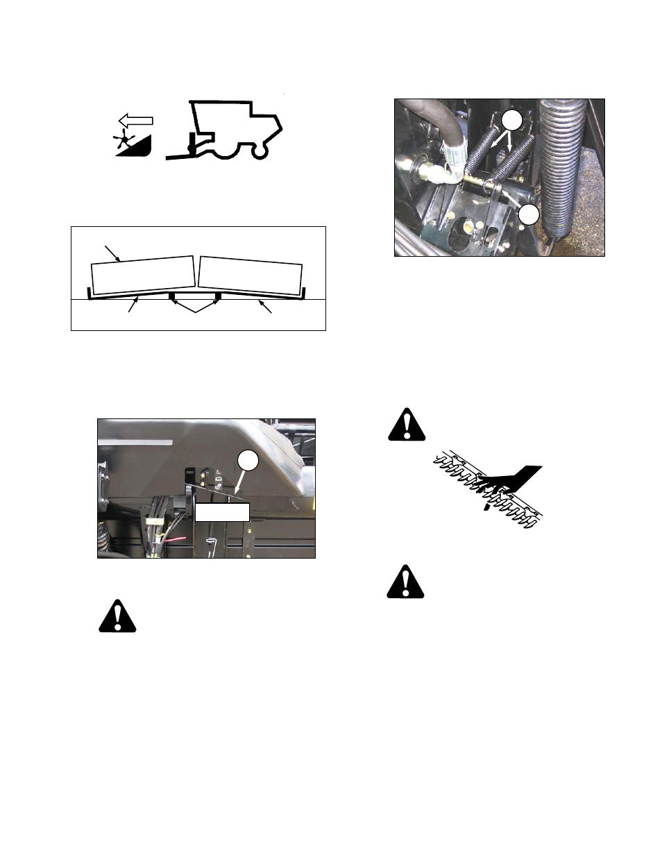 Caution, Warning | MacDon FD70 for Combine Operators User Manual | Page 73 / 246