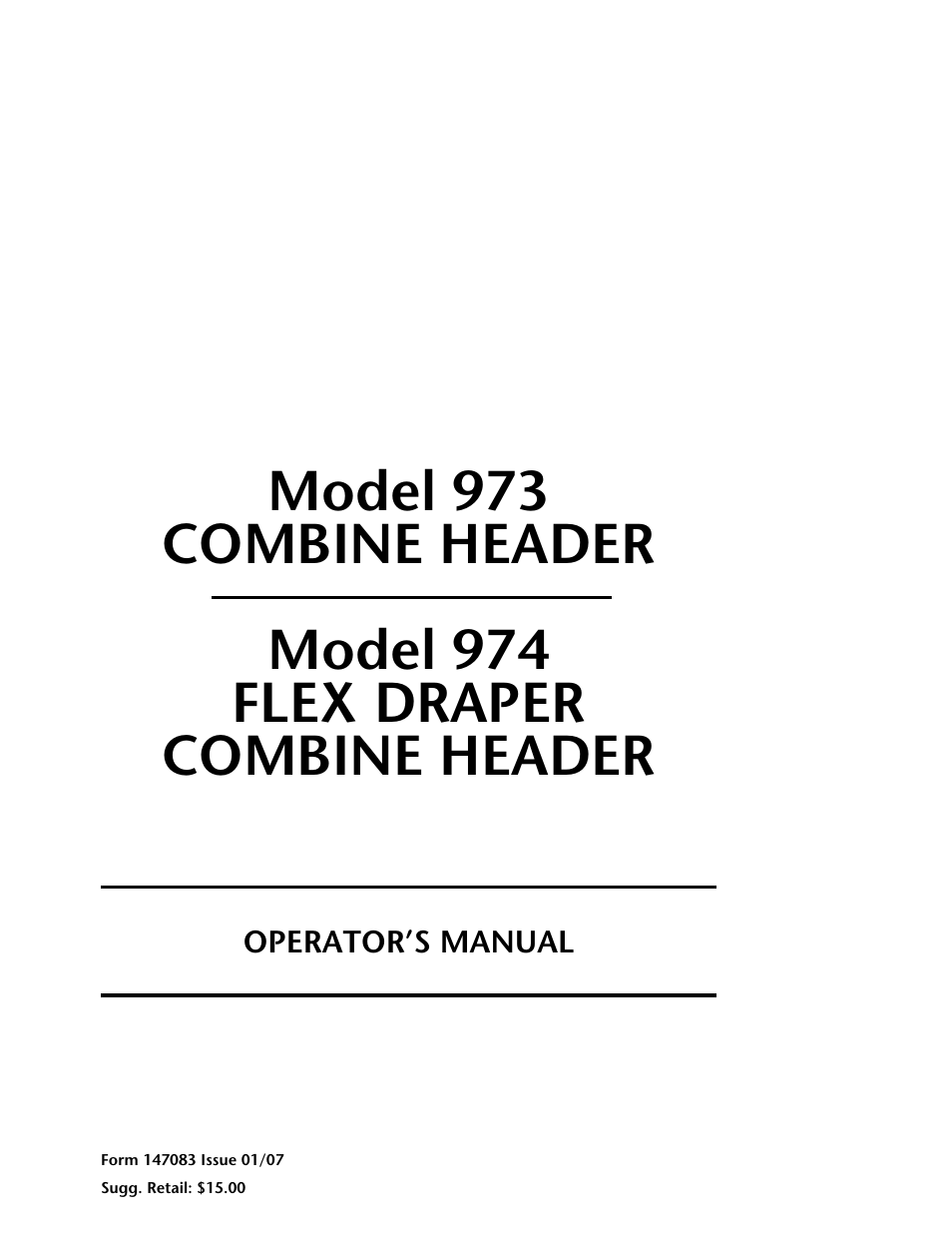 MacDon 974 FlexDraper User Manual | 95 pages