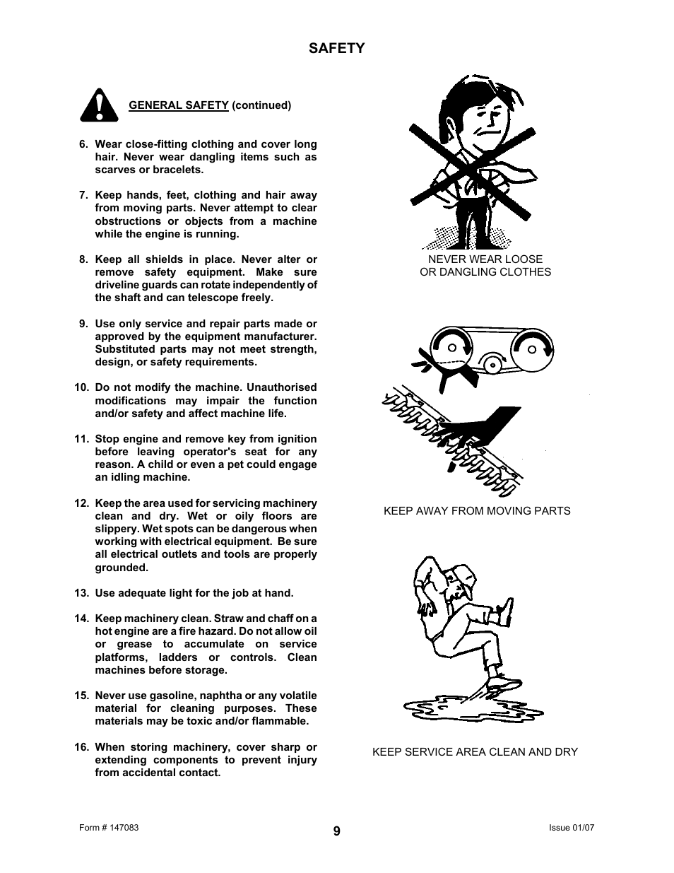 Safety | MacDon 974 FlexDraper User Manual | Page 11 / 95