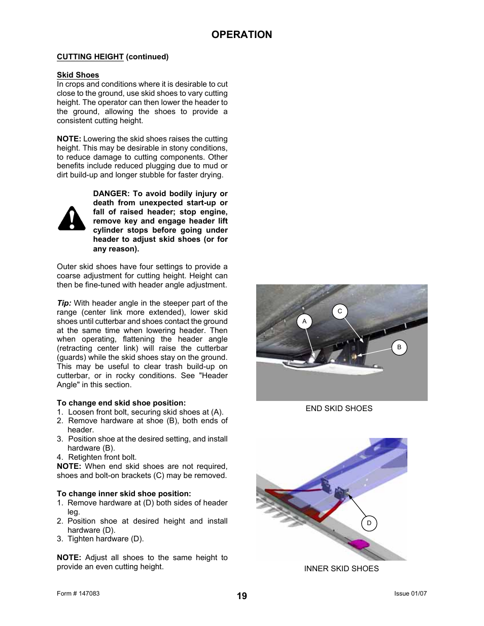 Operation | MacDon 974 FlexDraper User Manual | Page 21 / 95