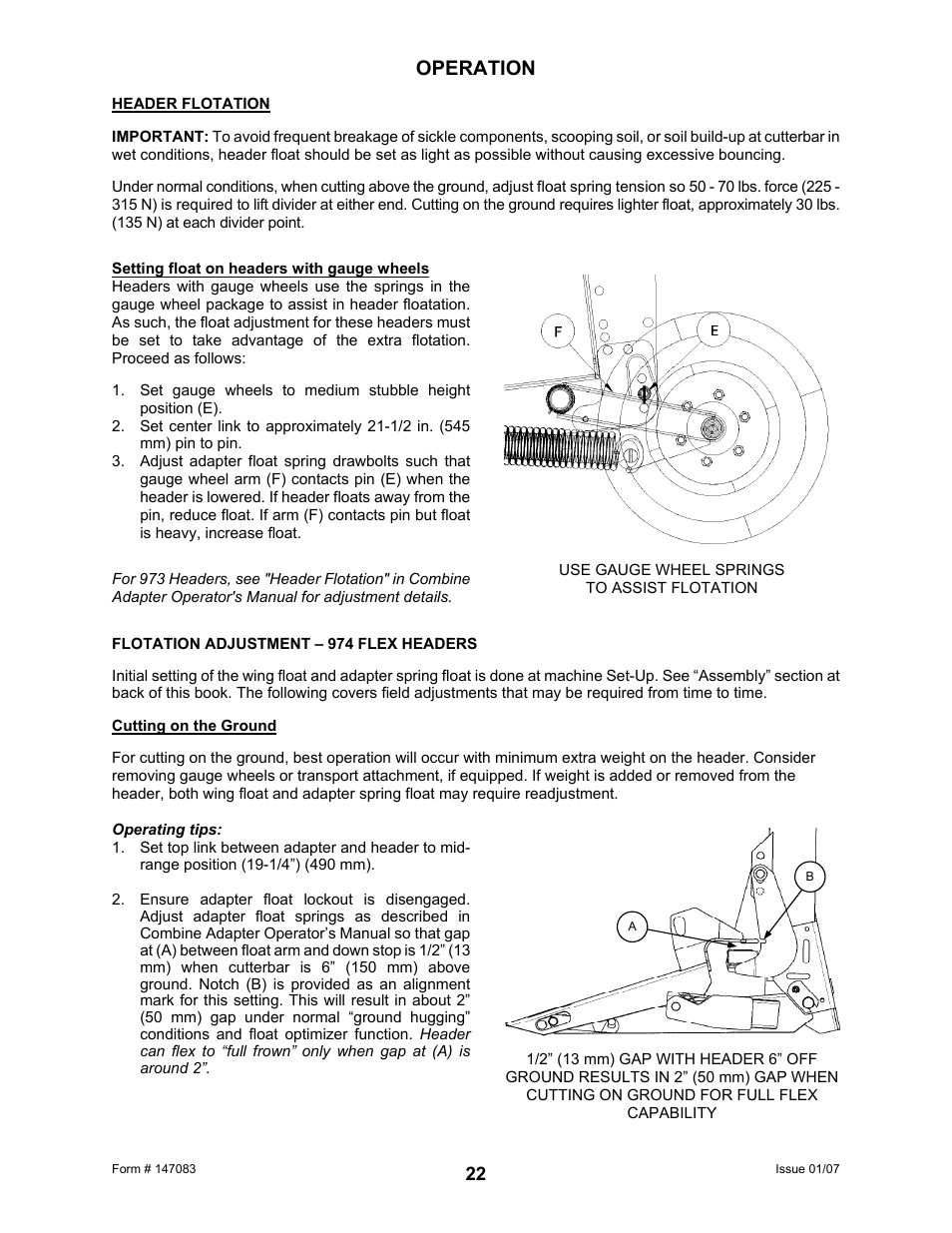 Operation | MacDon 974 FlexDraper User Manual | Page 24 / 95
