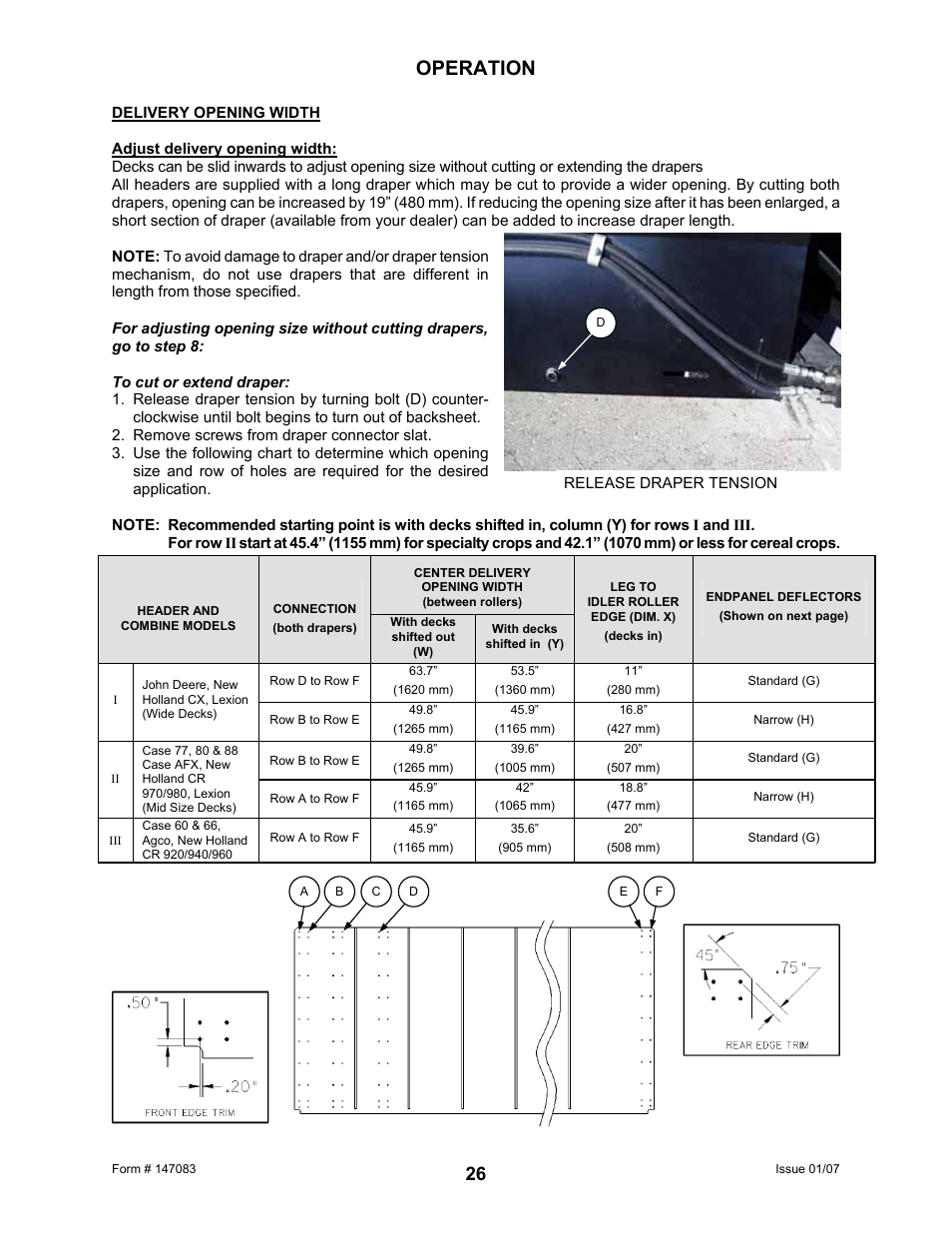 Operation | MacDon 974 FlexDraper User Manual | Page 28 / 95
