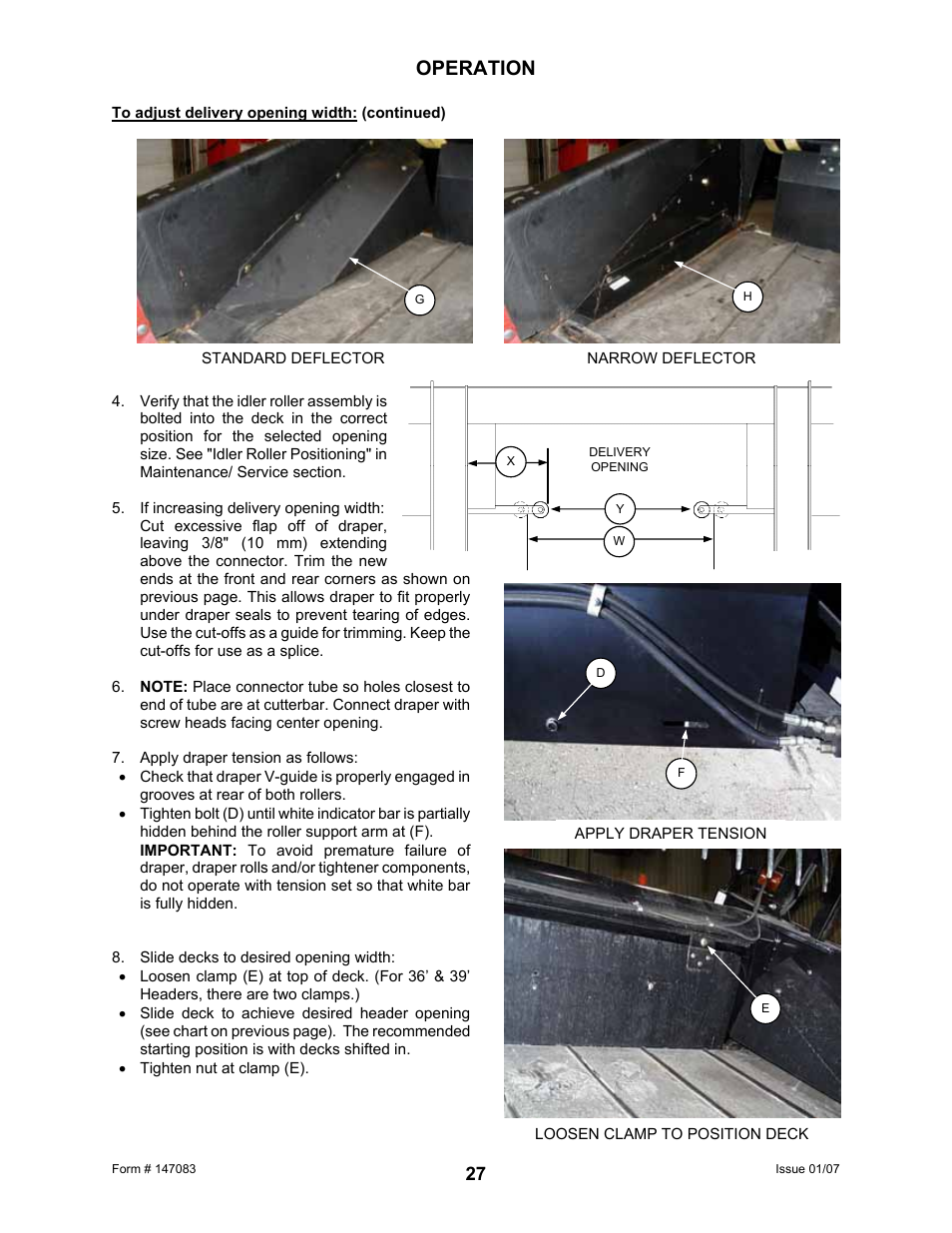Operation | MacDon 974 FlexDraper User Manual | Page 29 / 95