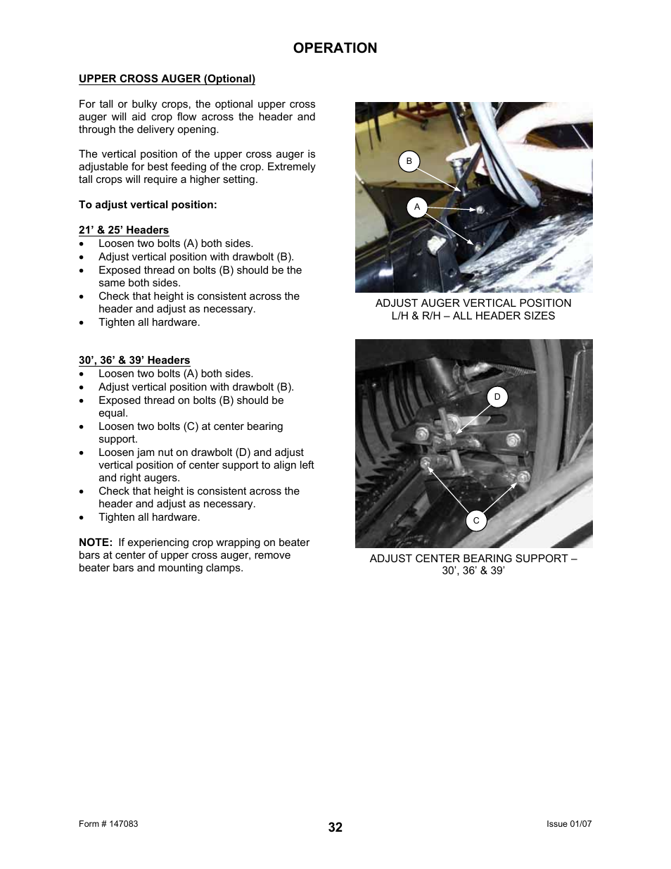 Operation | MacDon 974 FlexDraper User Manual | Page 34 / 95
