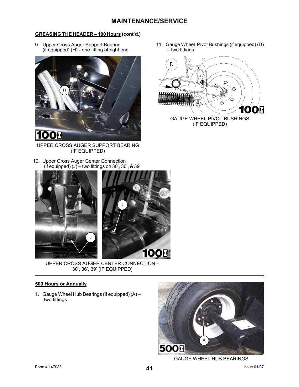 Maintenance/service | MacDon 974 FlexDraper User Manual | Page 43 / 95
