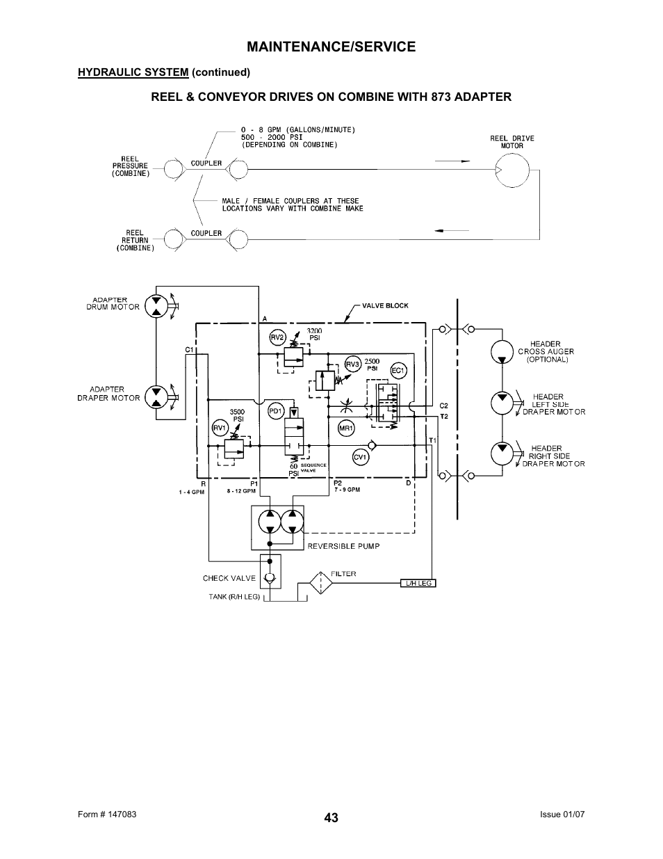 Maintenance/service | MacDon 974 FlexDraper User Manual | Page 45 / 95