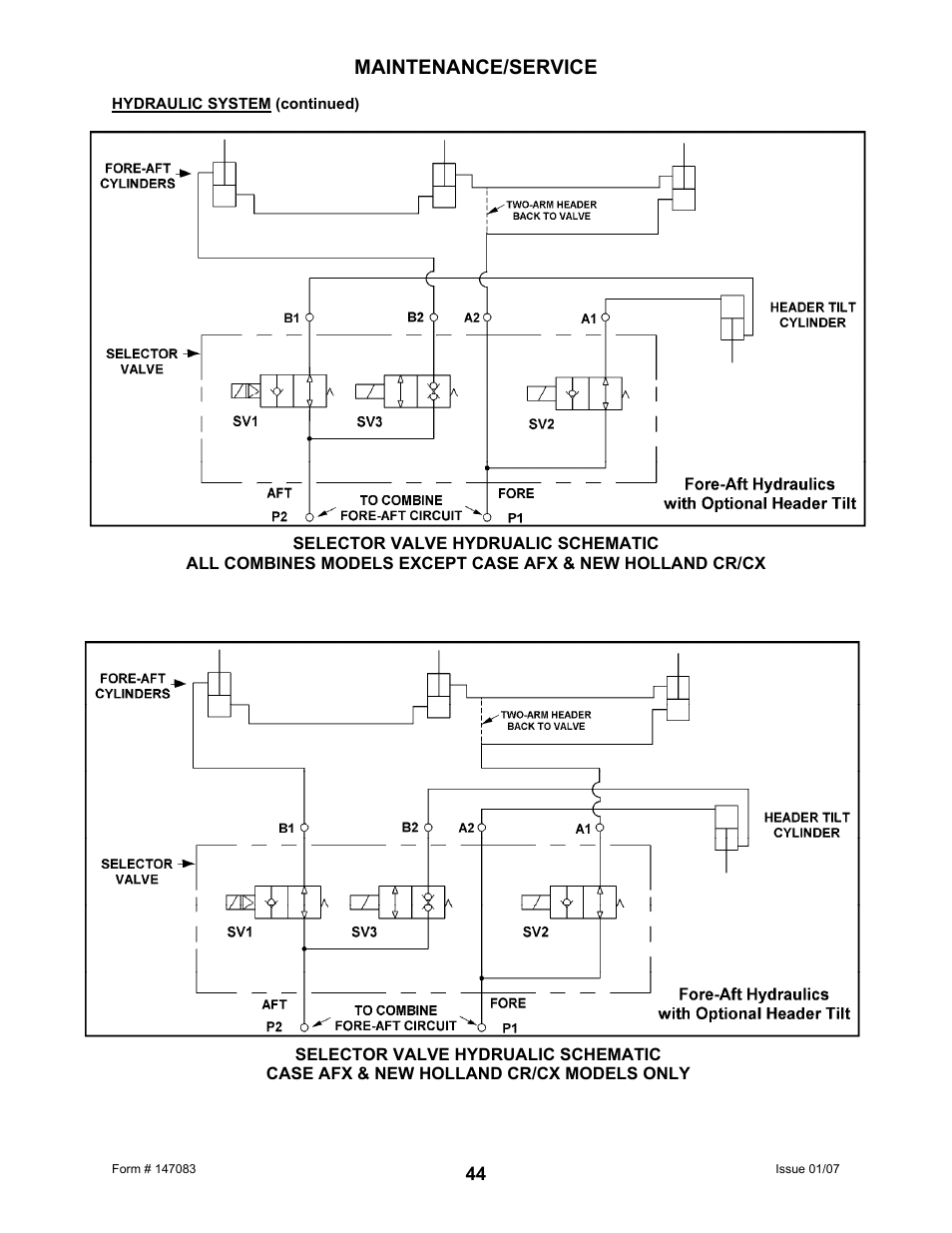 Maintenance/service | MacDon 974 FlexDraper User Manual | Page 46 / 95