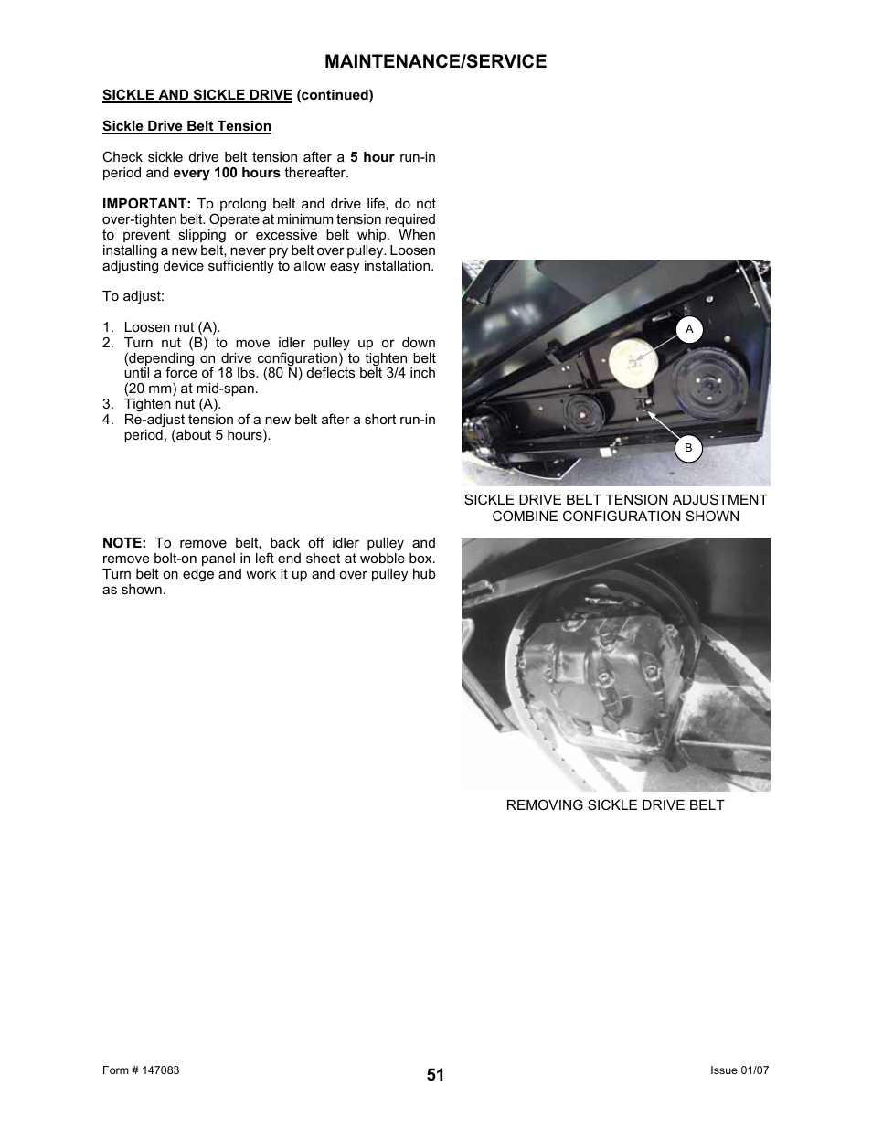 Maintenance/service | MacDon 974 FlexDraper User Manual | Page 53 / 95