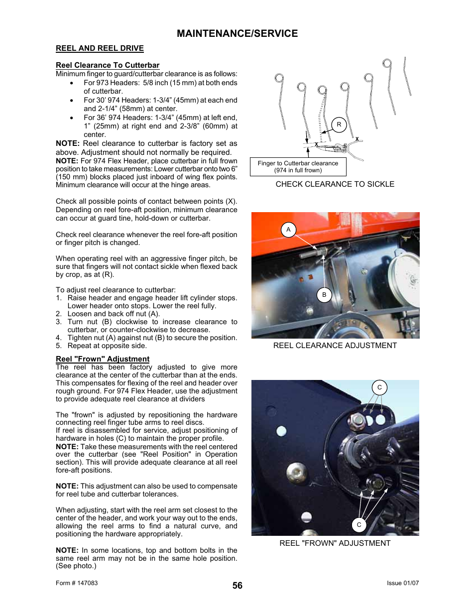 Maintenance/service | MacDon 974 FlexDraper User Manual | Page 58 / 95