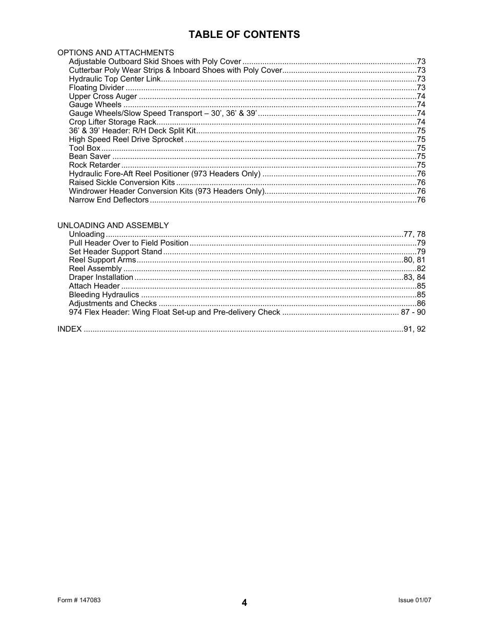 MacDon 974 FlexDraper User Manual | Page 6 / 95