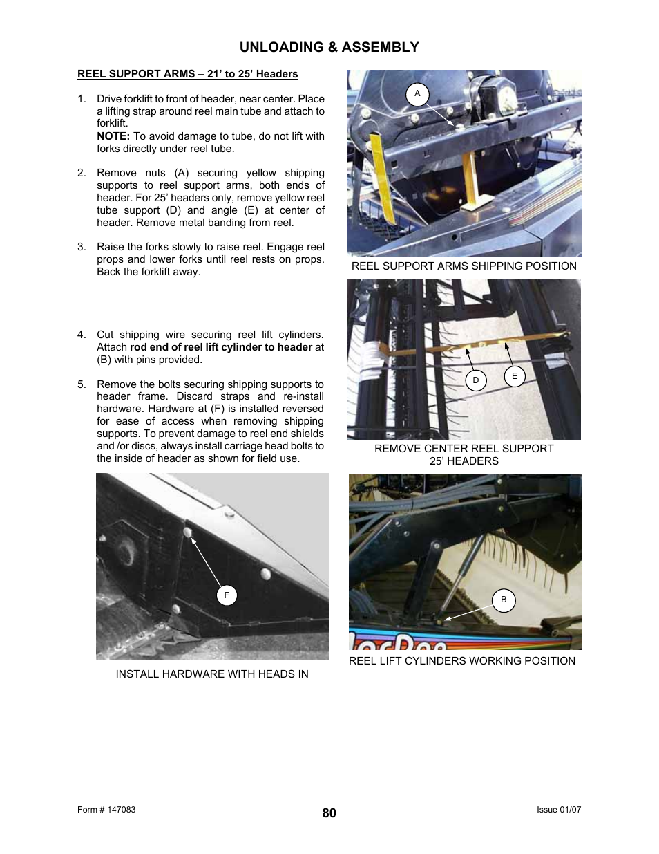 Unloading & assembly | MacDon 974 FlexDraper User Manual | Page 82 / 95