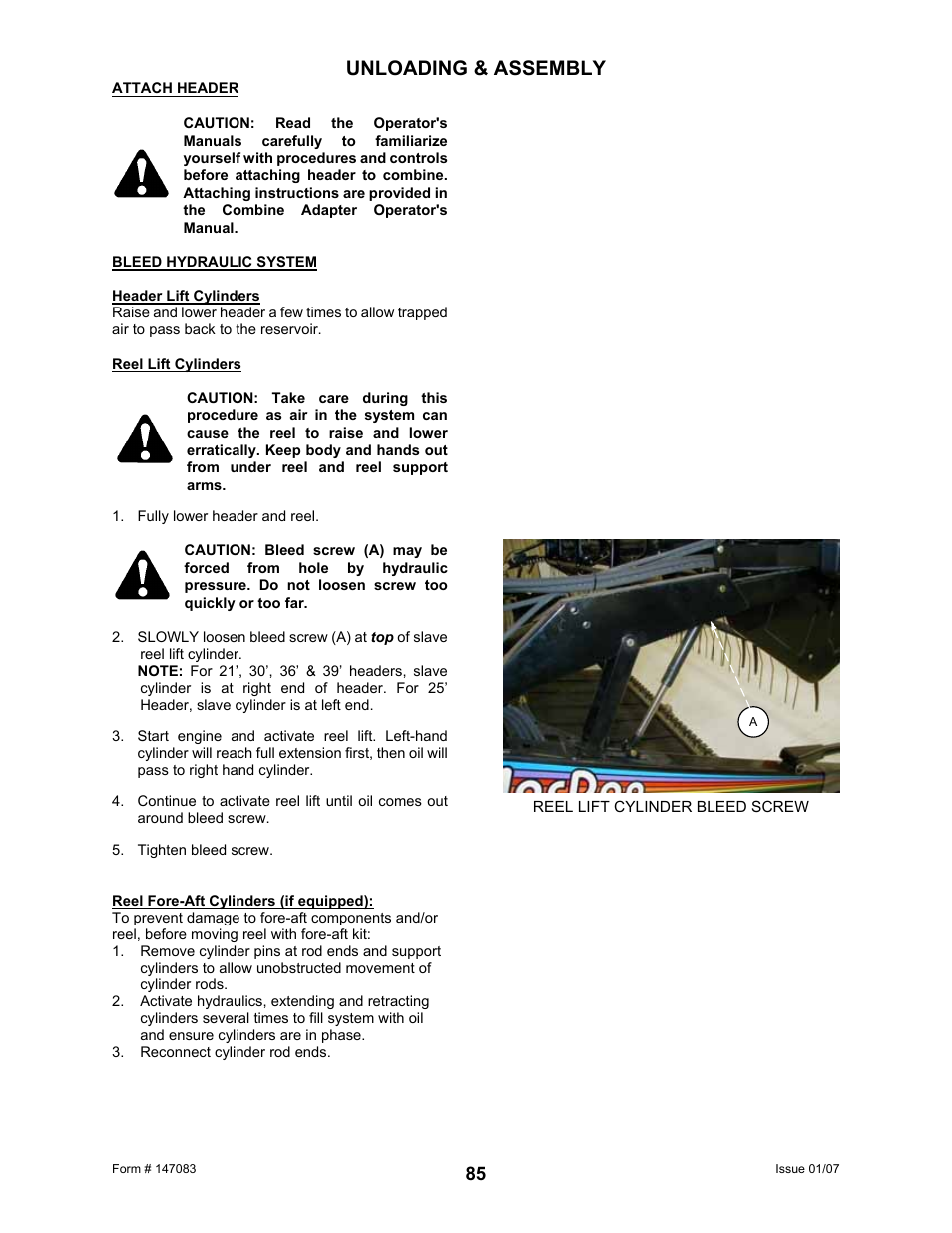 Unloading & assembly | MacDon 974 FlexDraper User Manual | Page 87 / 95