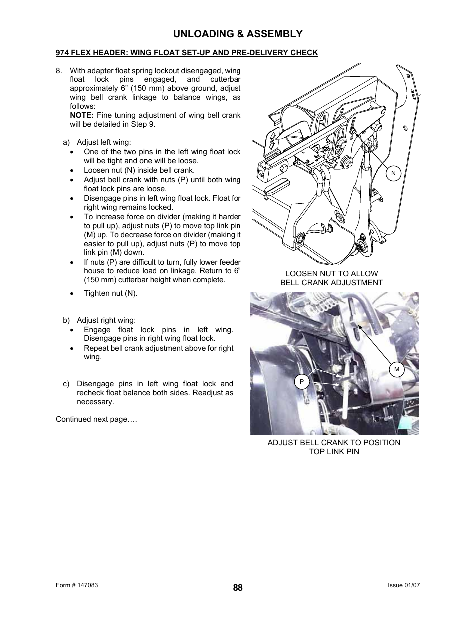 Unloading & assembly | MacDon 974 FlexDraper User Manual | Page 90 / 95