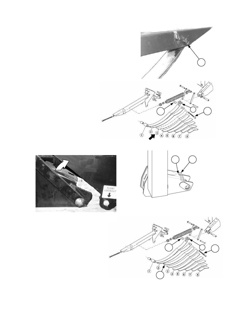 Float spring removal or installation | MacDon 872 Combine Adapter User Manual | Page 70 / 72