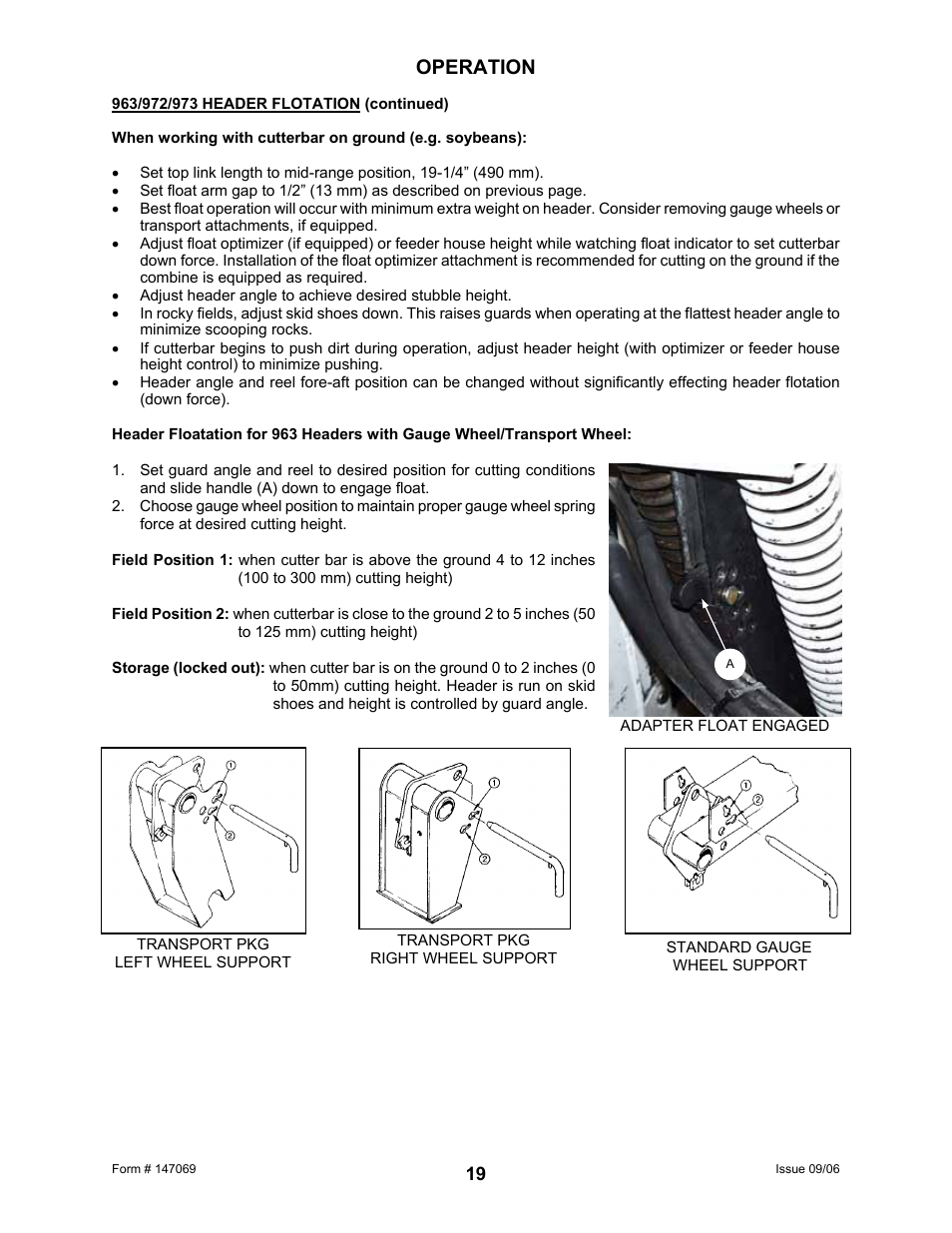 Operation | MacDon 873 Combine Adapter User Manual | Page 21 / 91
