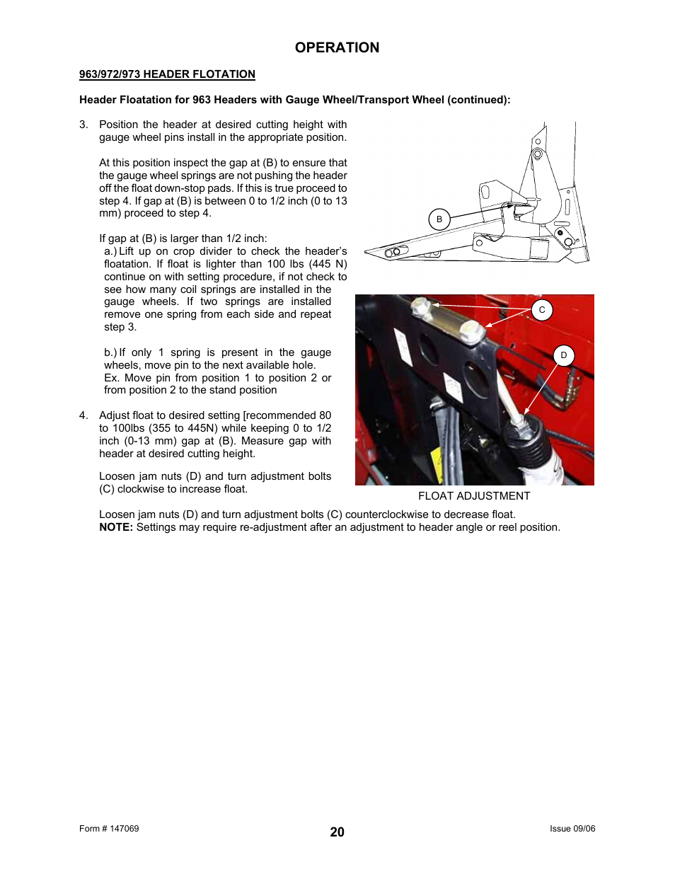 Operation | MacDon 873 Combine Adapter User Manual | Page 22 / 91
