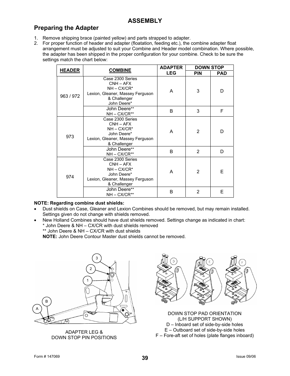 Assembly preparing the adapter | MacDon 873 Combine Adapter User Manual | Page 41 / 91