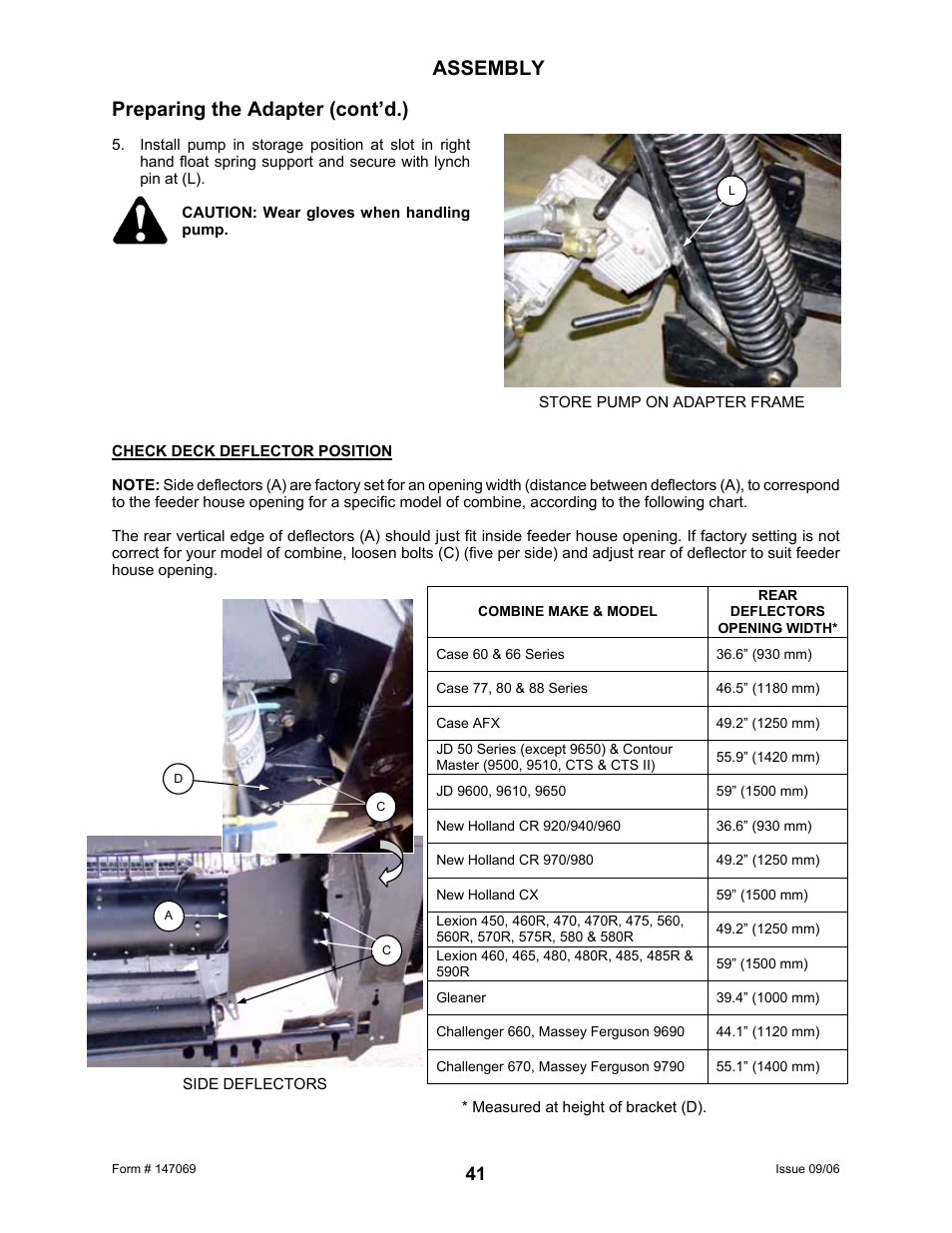 Assembly, Preparing the adapter (cont’d.) | MacDon 873 Combine Adapter User Manual | Page 43 / 91