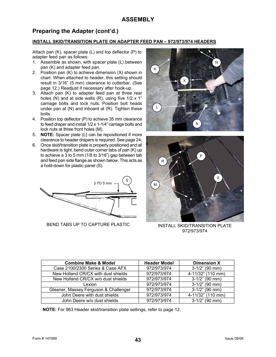 Assembly, Preparing the adapter (cont’d.) | MacDon 873 Combine Adapter User Manual | Page 45 / 91