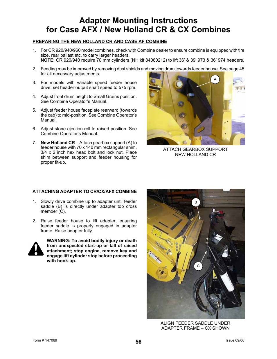 MacDon 873 Combine Adapter User Manual | Page 58 / 91