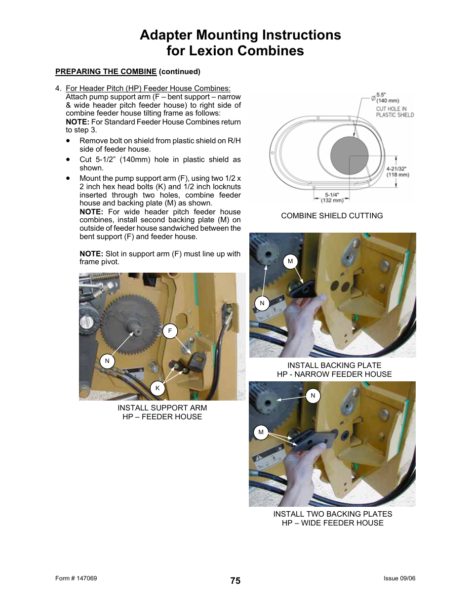 Adapter mounting instructions for lexion combines | MacDon 873 Combine Adapter User Manual | Page 77 / 91