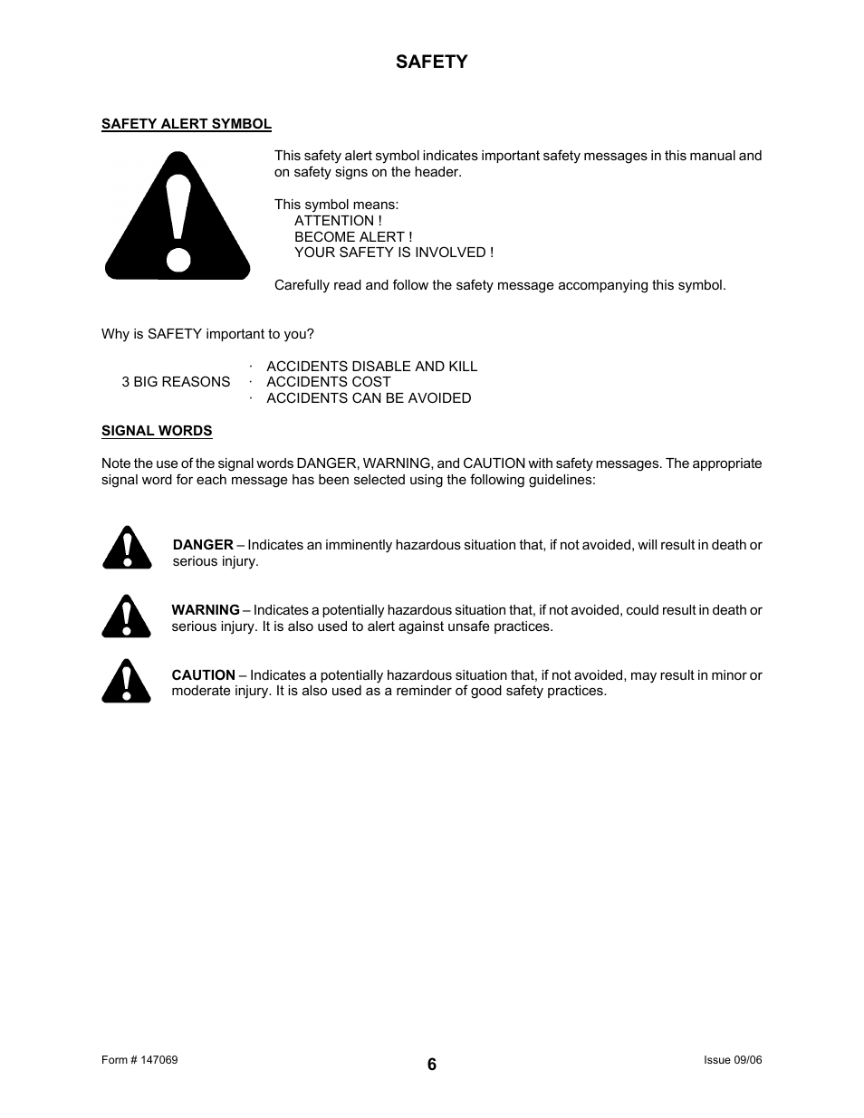 Safety | MacDon 873 Combine Adapter User Manual | Page 8 / 91