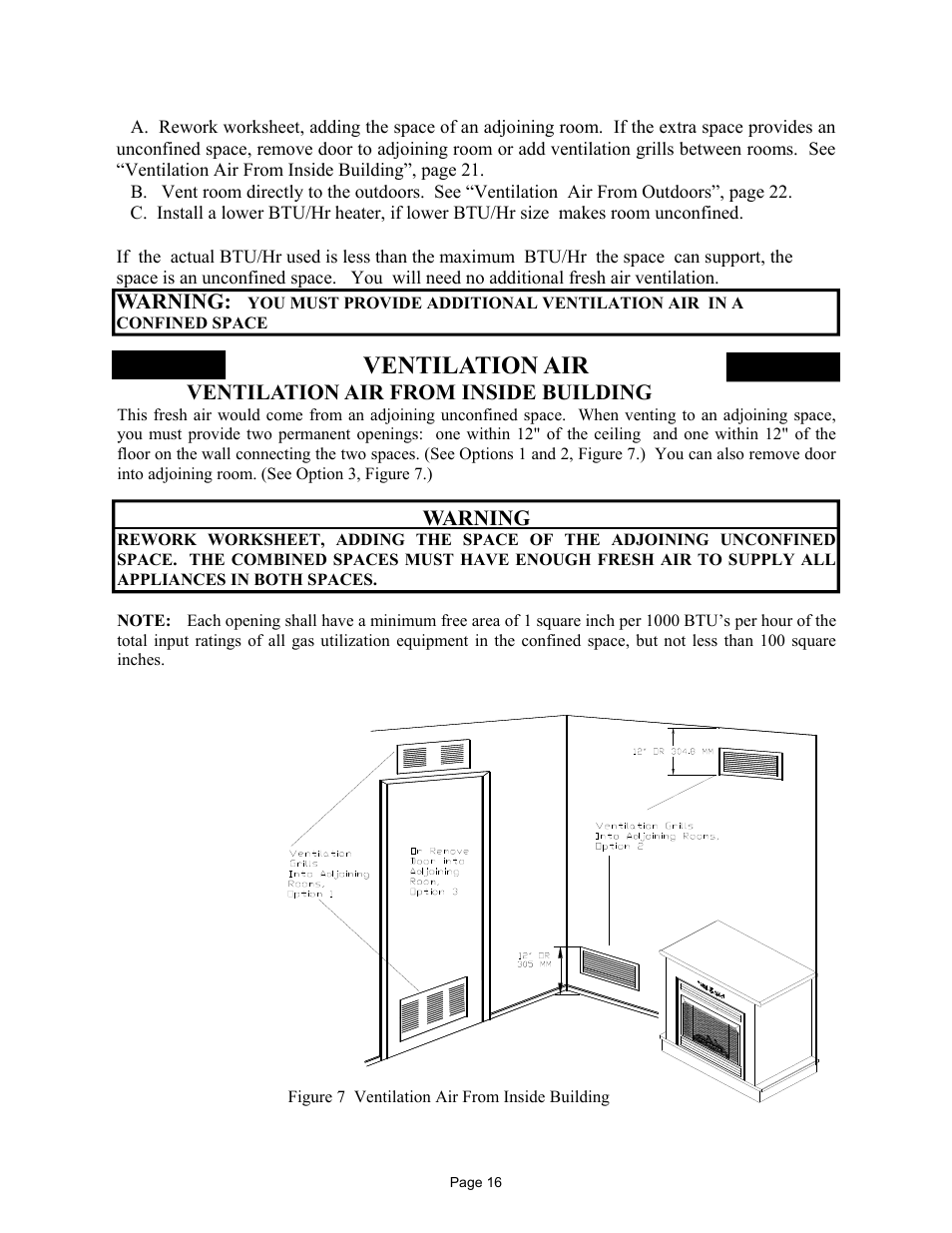 Ventilation air | New Buck Corporation FP-BR-10-ZC User Manual | Page 18 / 38