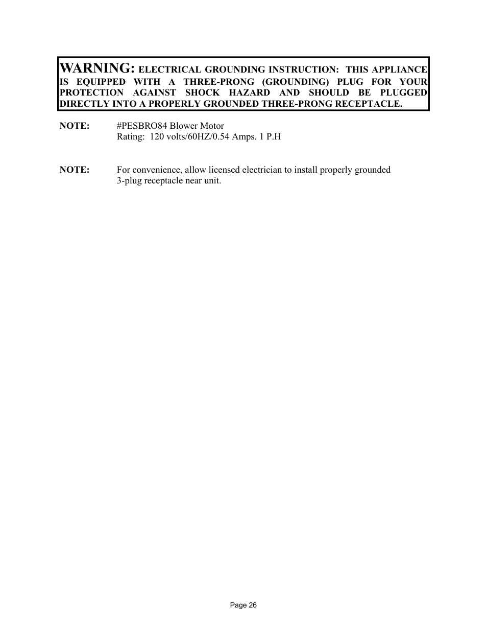 Warning | New Buck Corporation FP-BR-10-ZC User Manual | Page 28 / 38