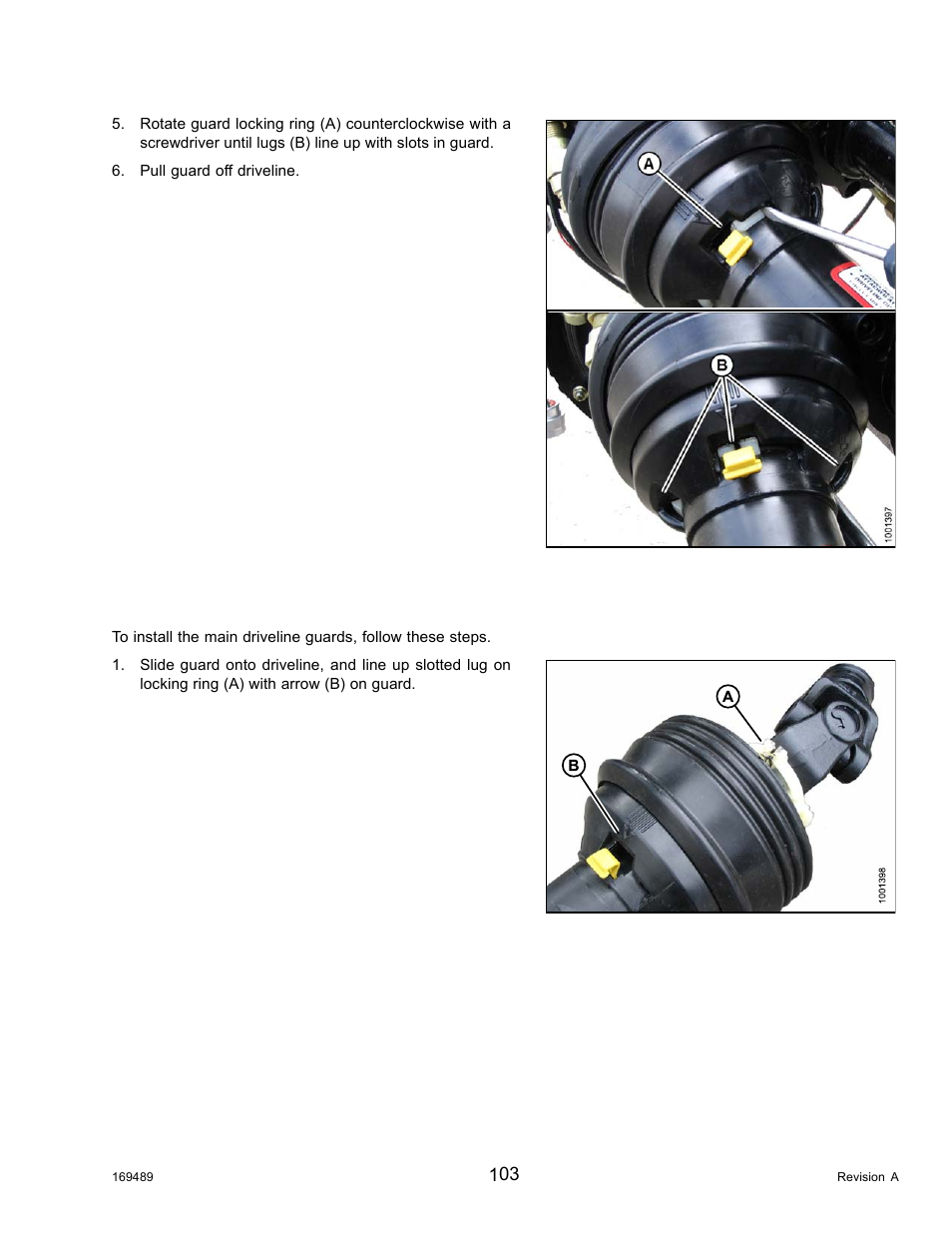 Installing driveline guard, Installing driveline | MacDon PW8 Pick-Up Header User Manual | Page 111 / 196