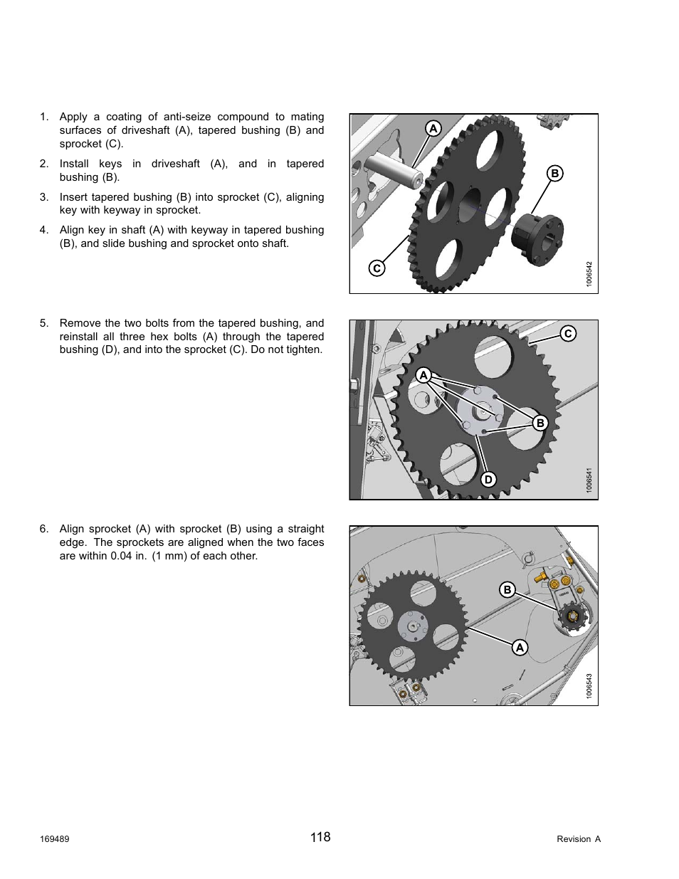 Installing driven sprocket | MacDon PW8 Pick-Up Header User Manual | Page 126 / 196