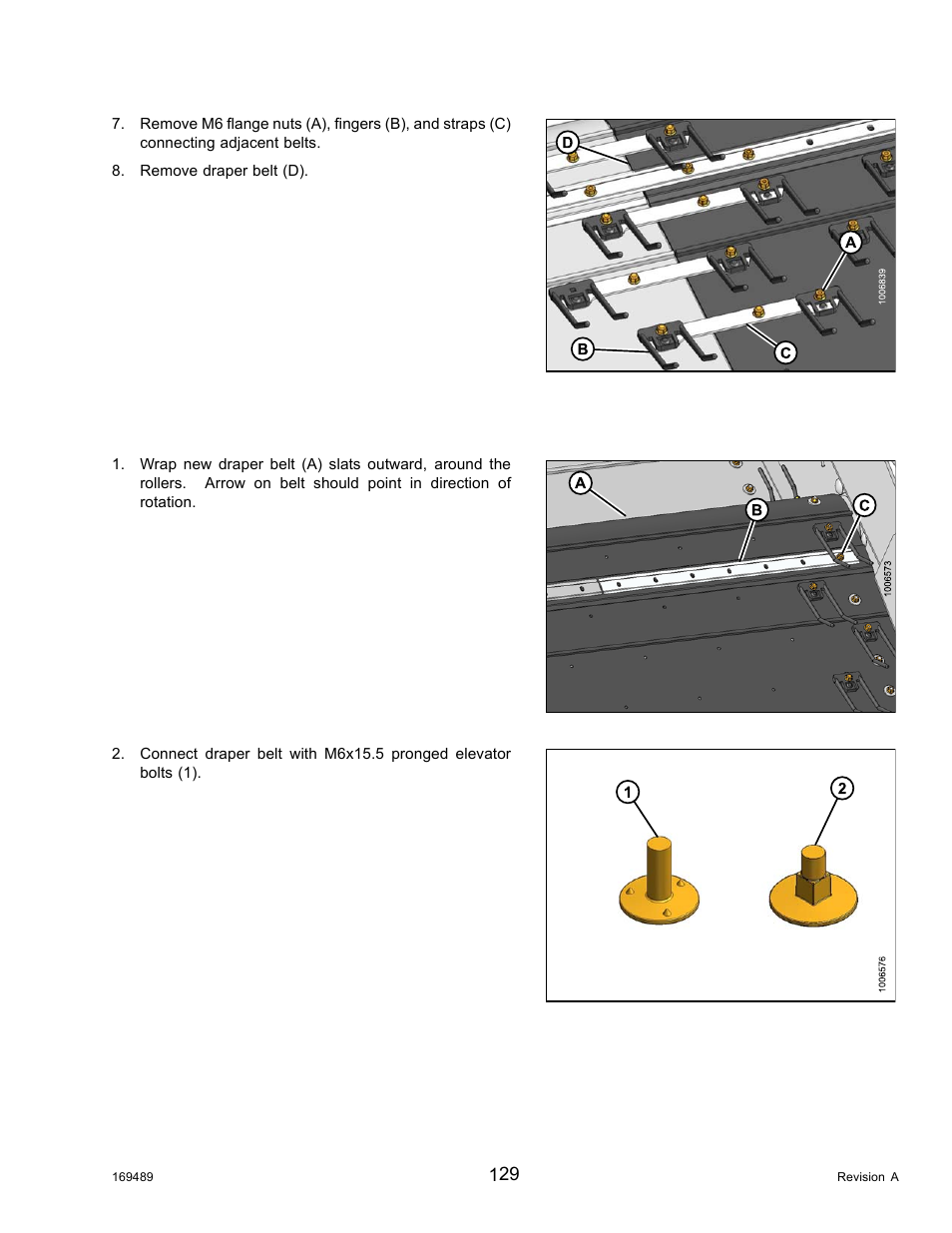 Installing front draper belt | MacDon PW8 Pick-Up Header User Manual | Page 137 / 196