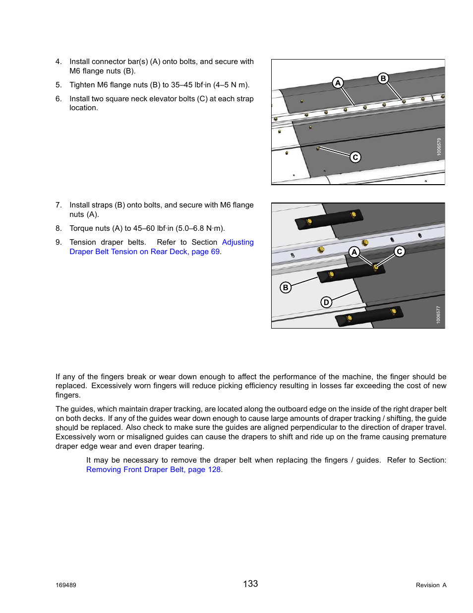 2draper fingers/draper guides, Draper fingers/draper guides, 2 draper fingers/draper guides | MacDon PW8 Pick-Up Header User Manual | Page 141 / 196