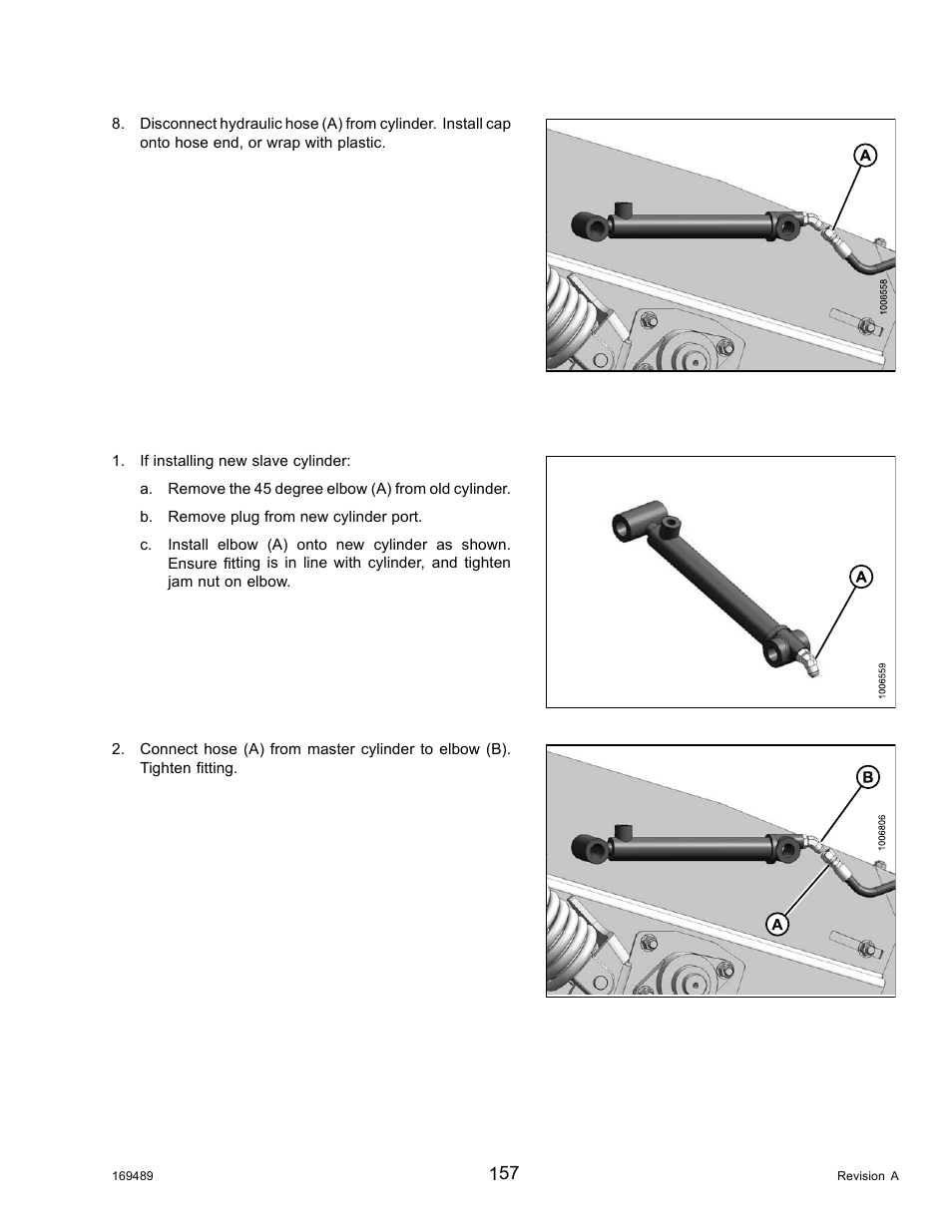 Installing slave cylinder | MacDon PW8 Pick-Up Header User Manual | Page 165 / 196