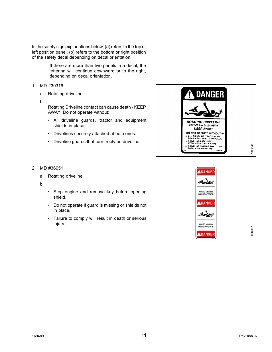 9interpreting safety signs, Interpreting safety signs, 9 interpreting safety signs | MacDon PW8 Pick-Up Header User Manual | Page 19 / 196