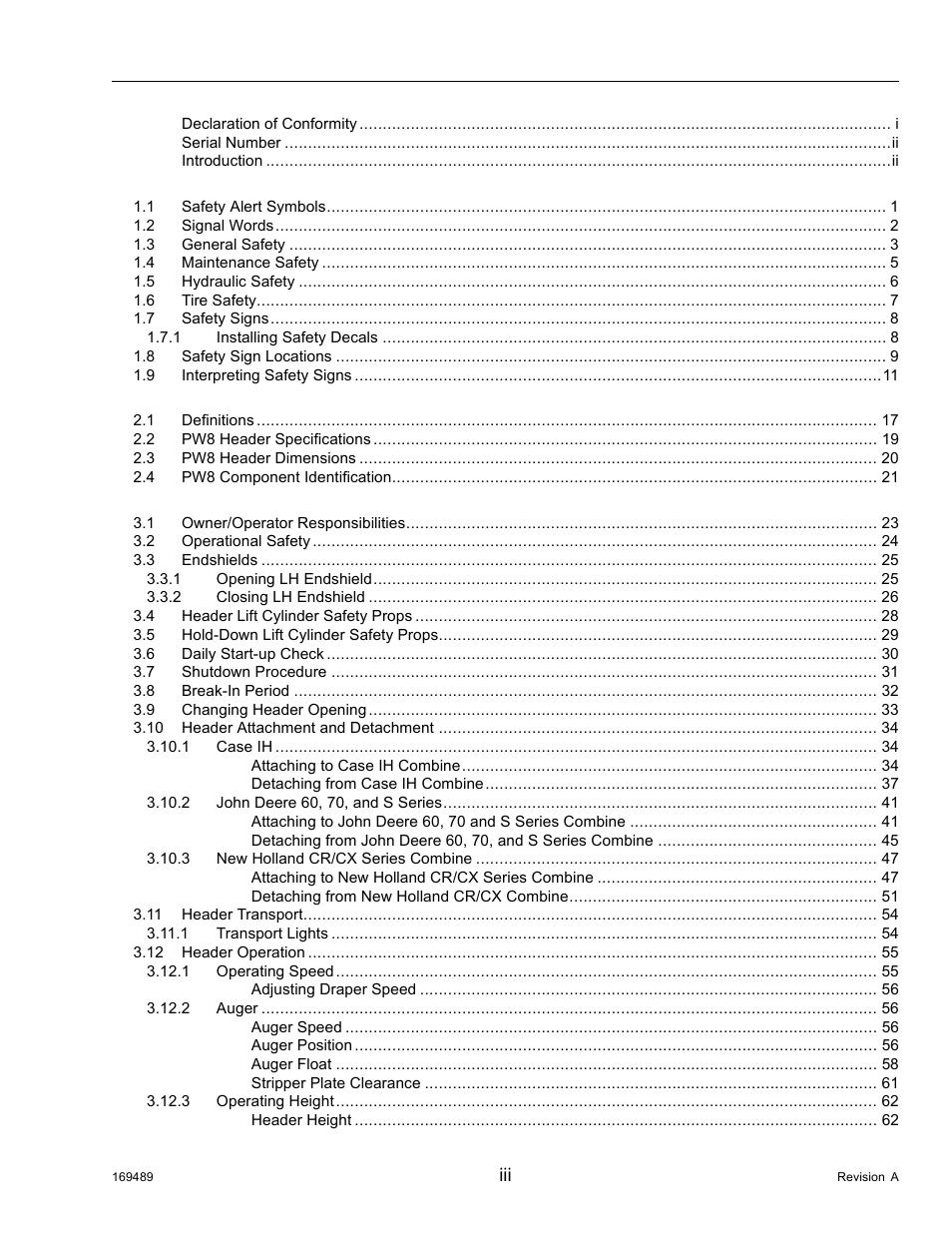 MacDon PW8 Pick-Up Header User Manual | Page 5 / 196
