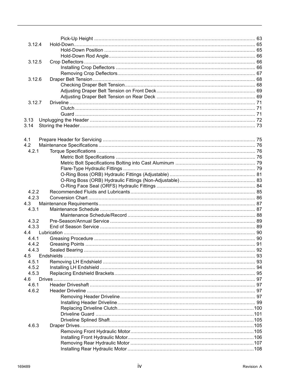 MacDon PW8 Pick-Up Header User Manual | Page 6 / 196