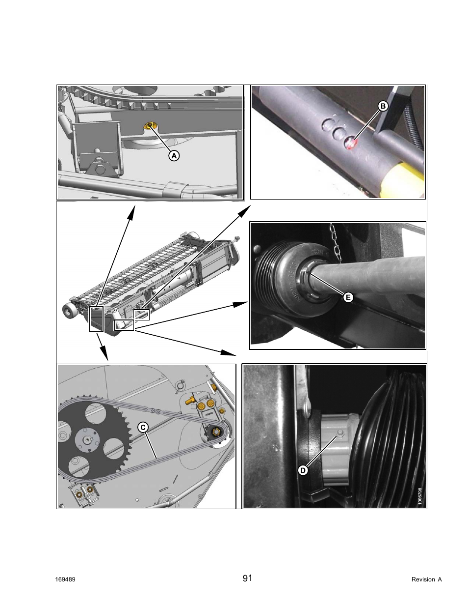 2greasing points, Greasing points, 2 greasing points | Maintenance and servicing | MacDon PW8 Pick-Up Header User Manual | Page 99 / 196