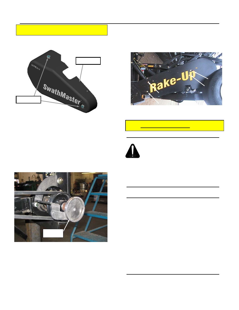 Caution, Attention | MacDon PW7 Pick-Up Header User Manual | Page 55 / 91