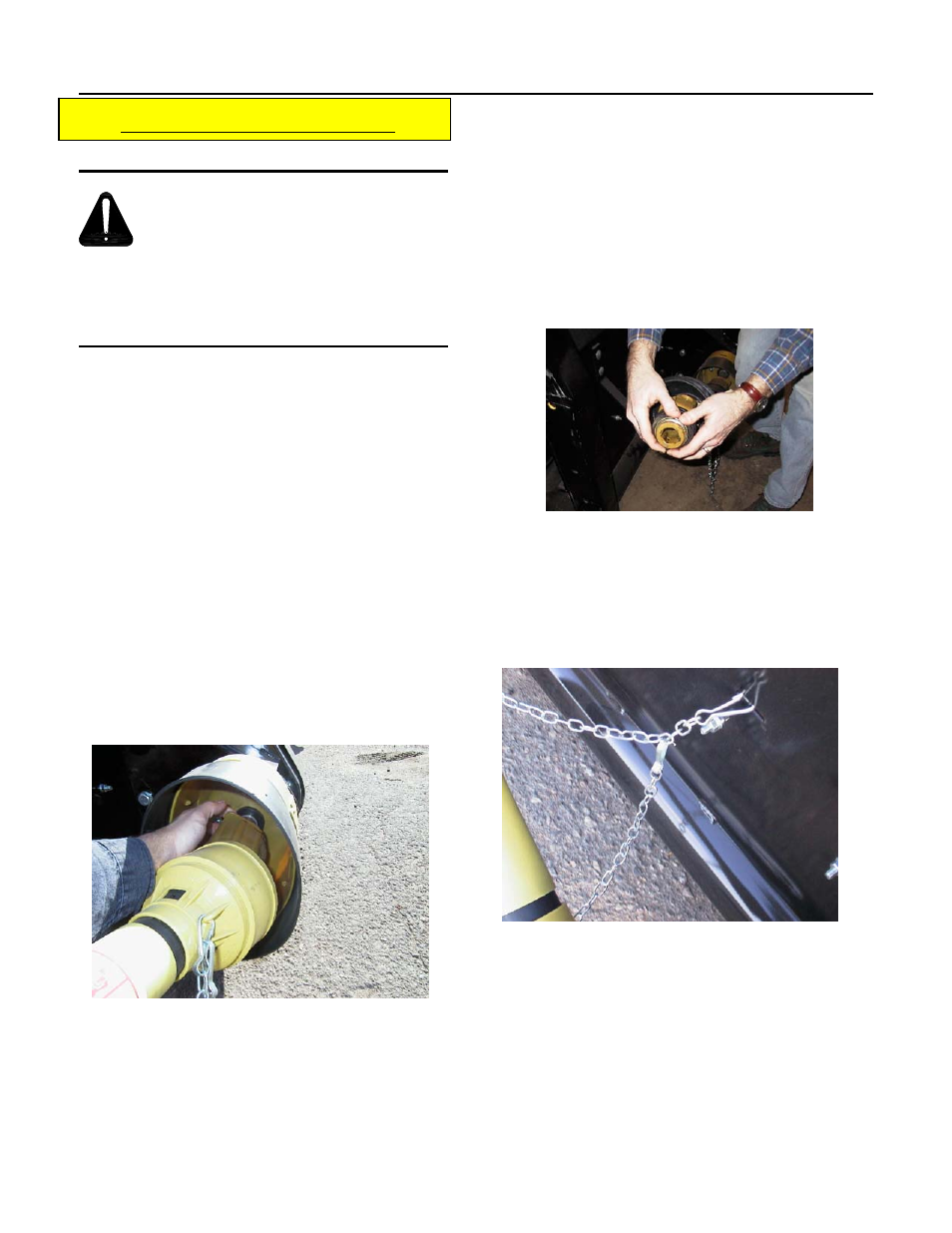 Warning | MacDon PW7 Pick-Up Header User Manual | Page 64 / 91