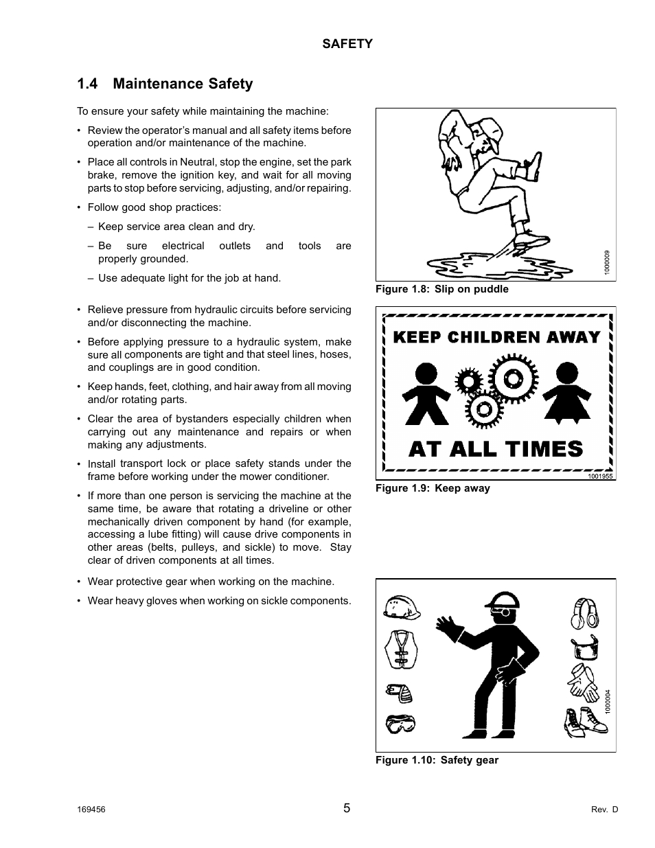 4maintenance safety, Maintenance safety, 4 maintenance safety | MacDon R85 Rotary Disc 16 Foot Pull-Type User Manual | Page 15 / 244